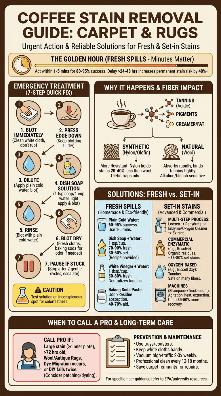 how to remove coffee stains from carpet