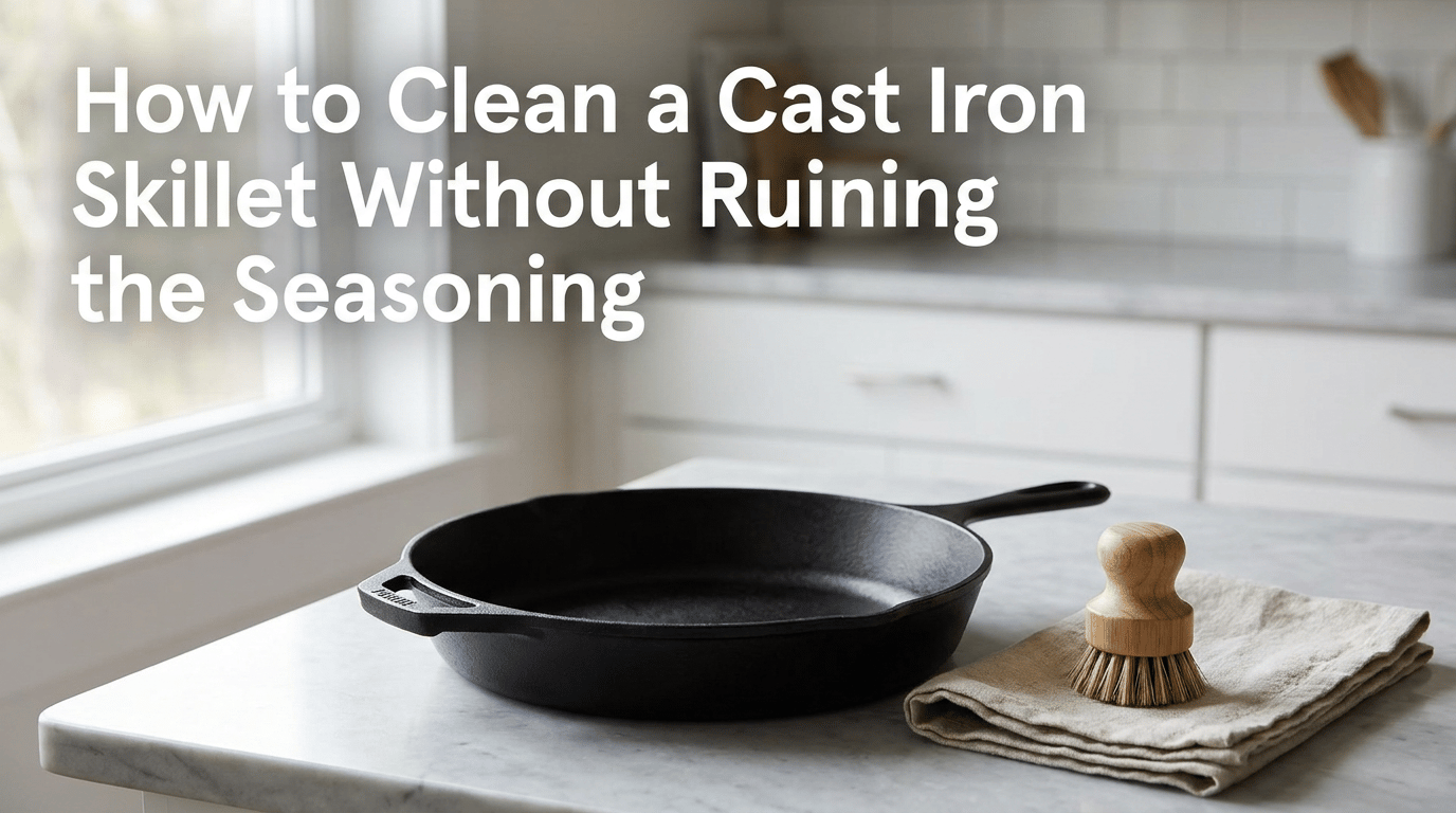How to Clean a Cast Iron Skillet Without Ruining the Seasoning featured image