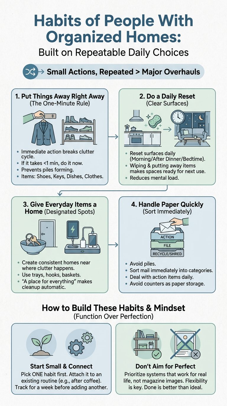 Habits of People With Organized Homes infographic