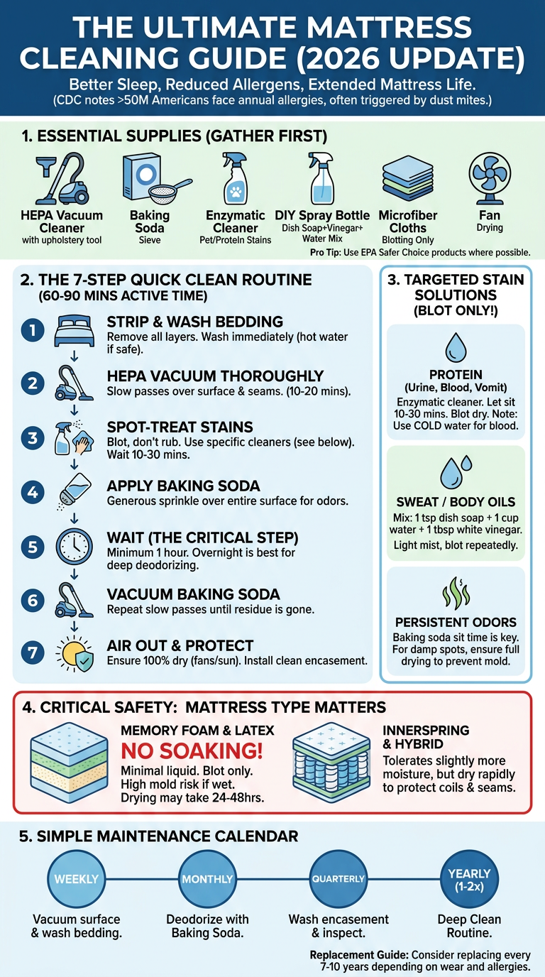 how to clean mattress