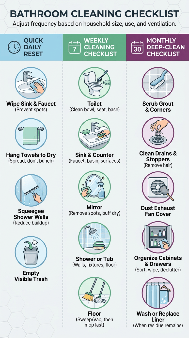 How to Clean a Bathroom: Complete Step-by-Step Guide section infographic