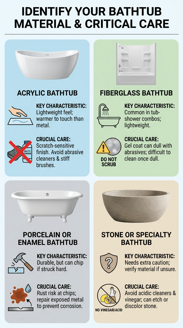 How to Clean a Bathtub section infographic