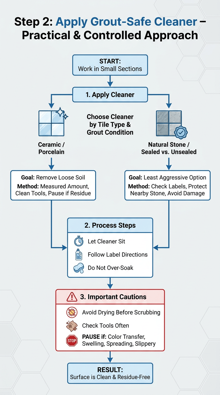 How to Clean Grout on Floors infographic