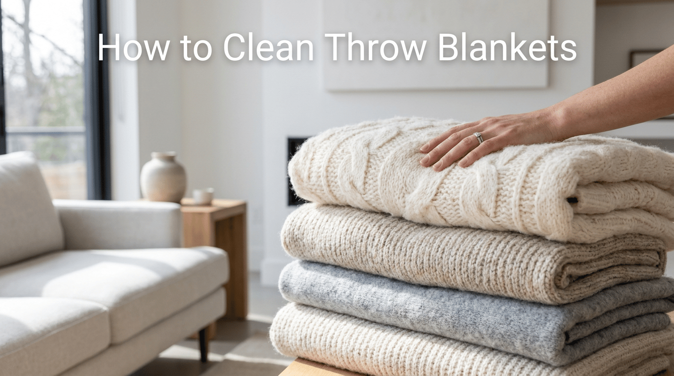 How to Clean Throw Blankets featured image