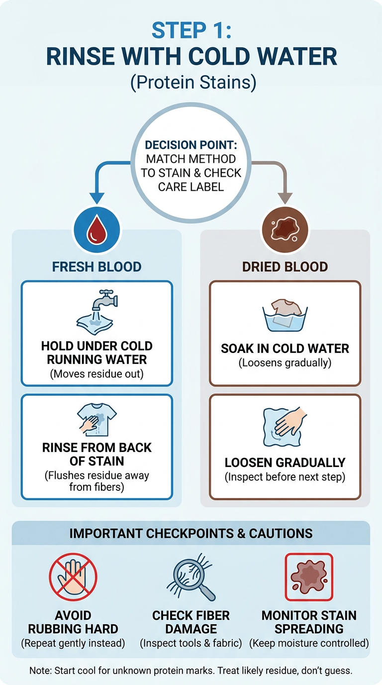 How to Remove Blood Stains from Clothes infographic