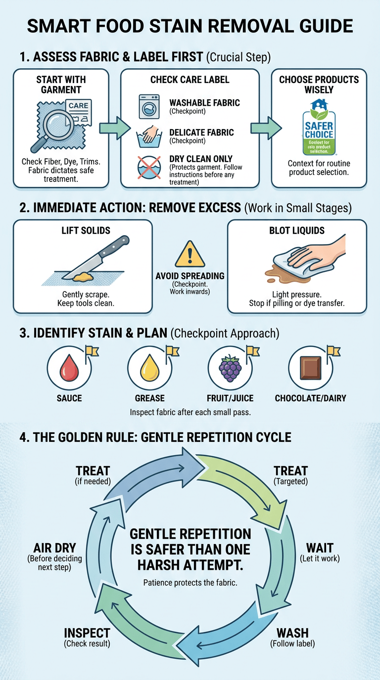 How to Remove Food Stains from Clothes infographic