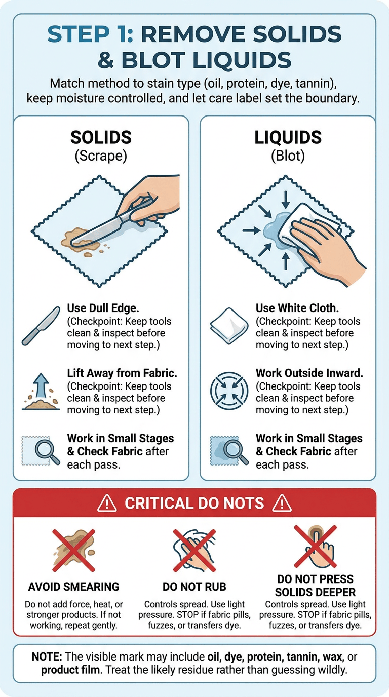 How to Remove Food Stains from Clothes infographic