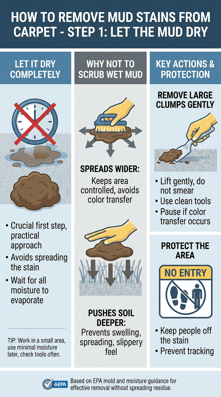 How to Remove Mud Stains from Carpet infographic