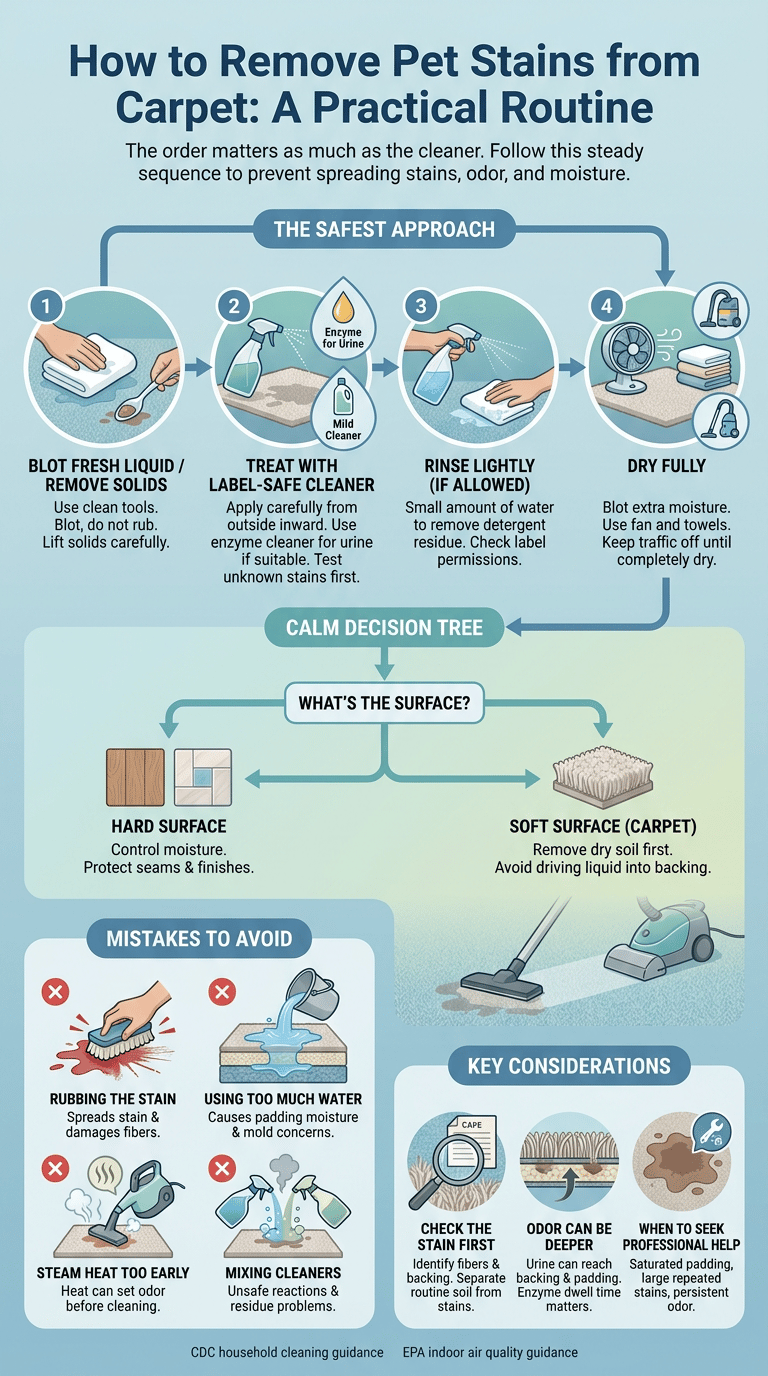 How to Remove Pet Stains from Carpet infographic