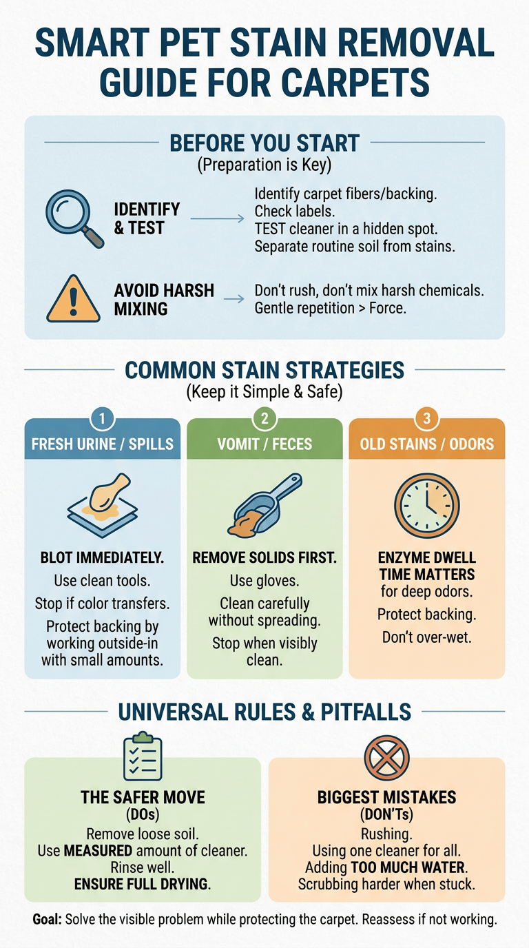 How to Remove Pet Stains from Carpet infographic