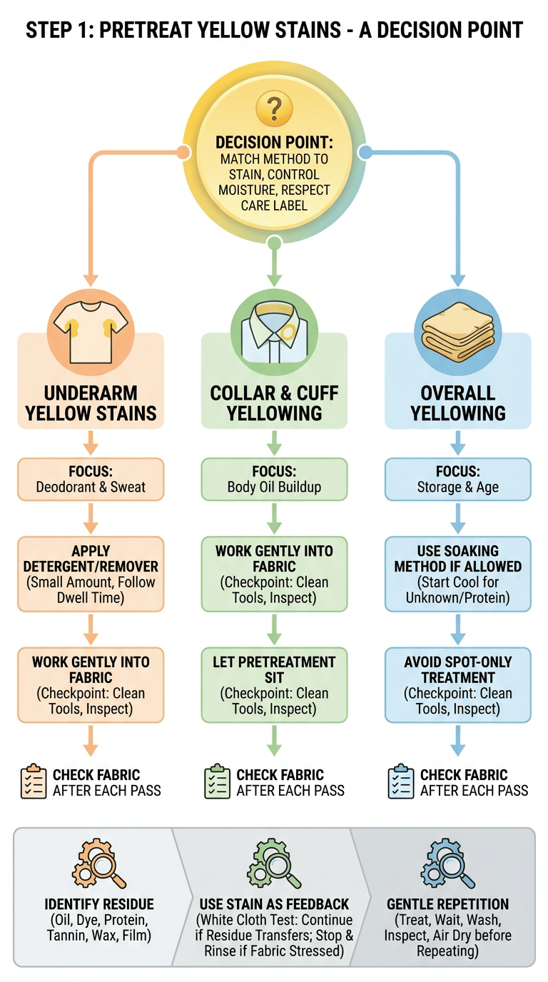 How to Remove Yellow Stains from White Clothes infographic