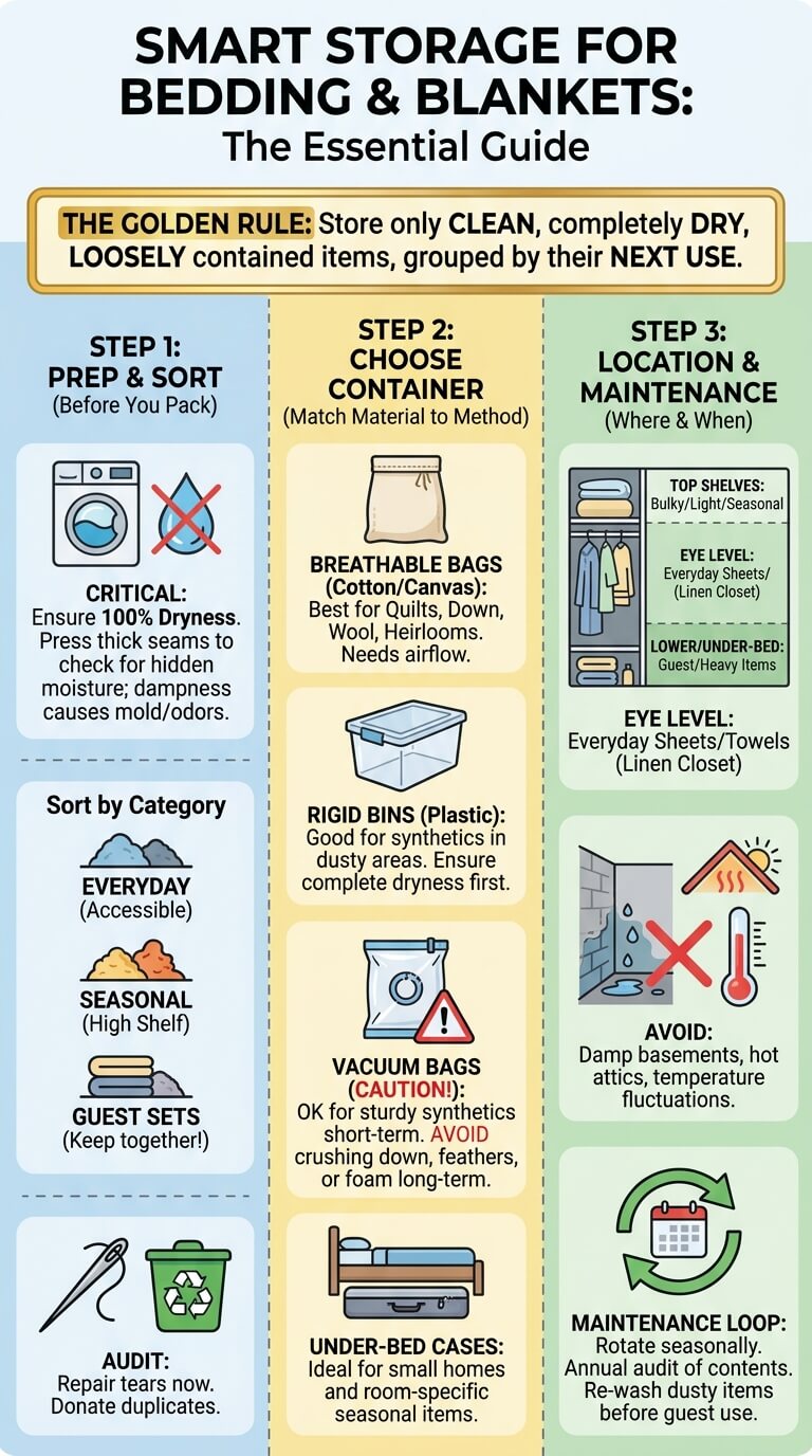 How to Store Bedding and Blankets