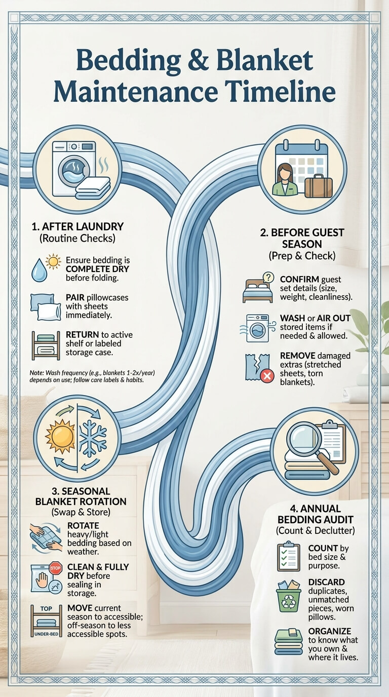 Bedding and Blanket Maintenance Timeline