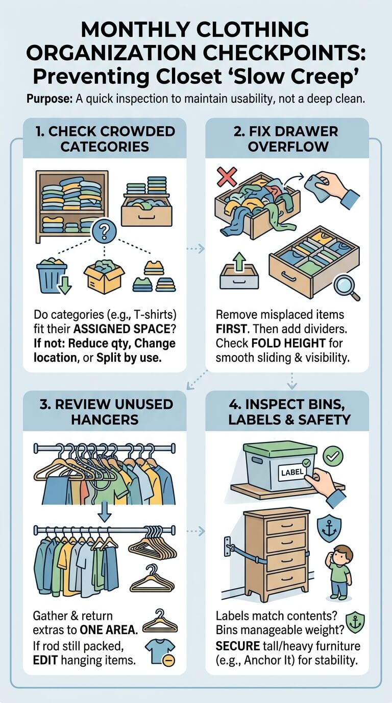 Monthly Clothing Organization Checkpoints