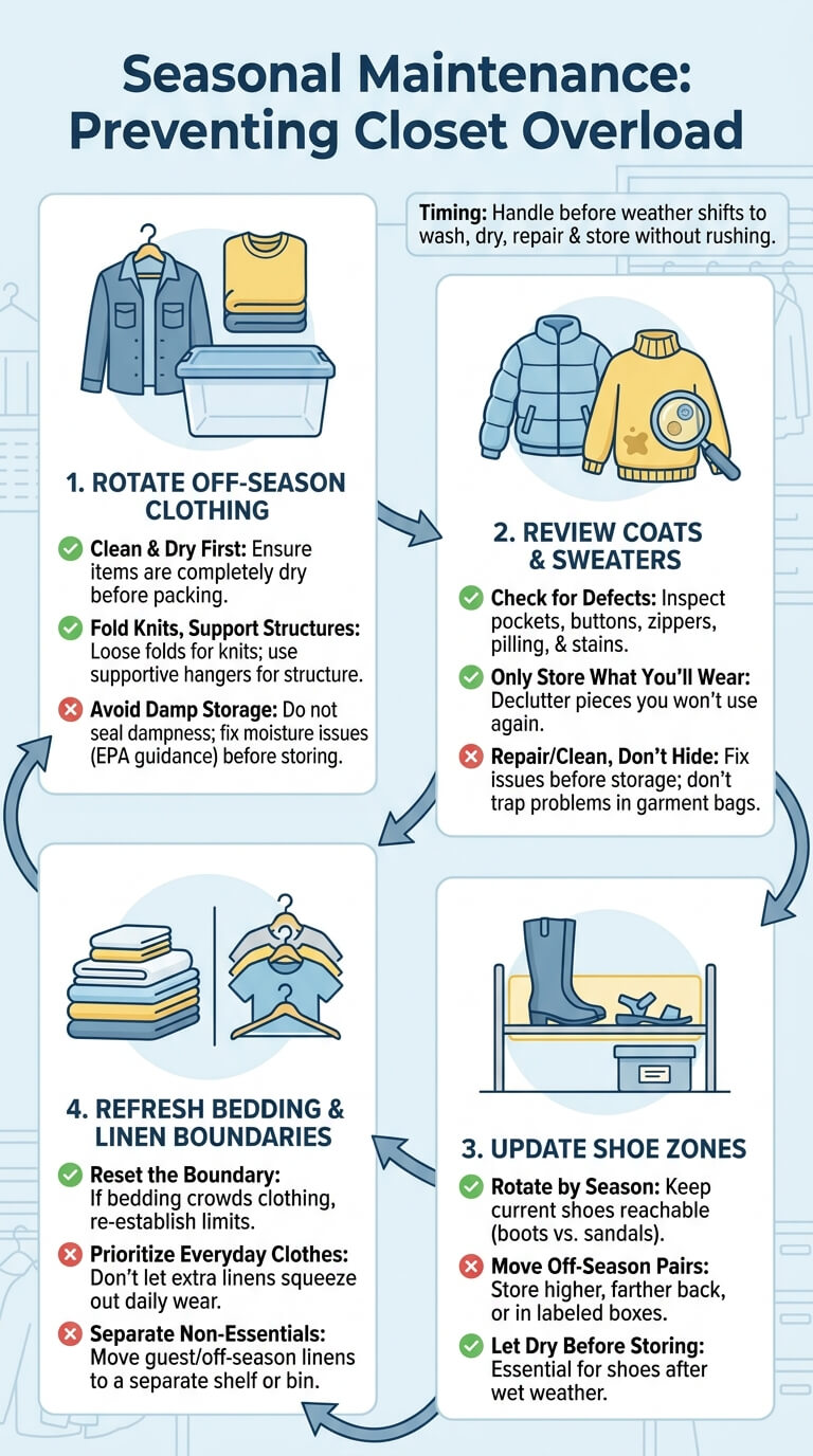 Seasonal Maintenance That Prevents Closet Overload