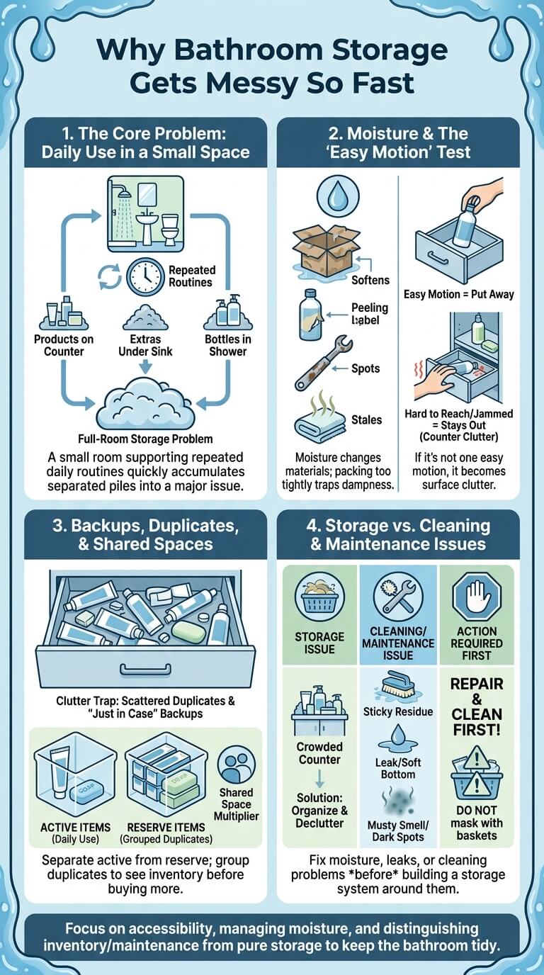 Bathroom Storage Organization Guide infographic full article