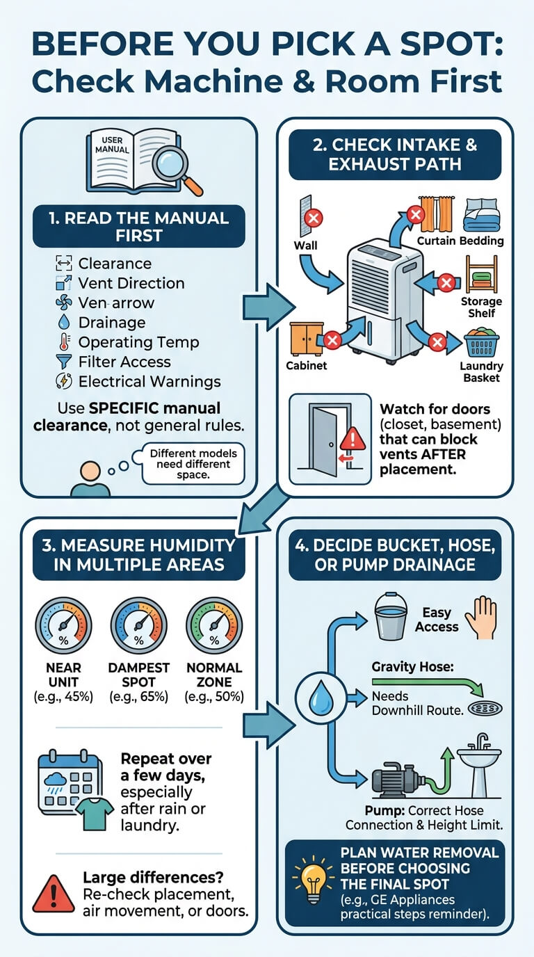 Best Place to Put a Dehumidifier infographic full article