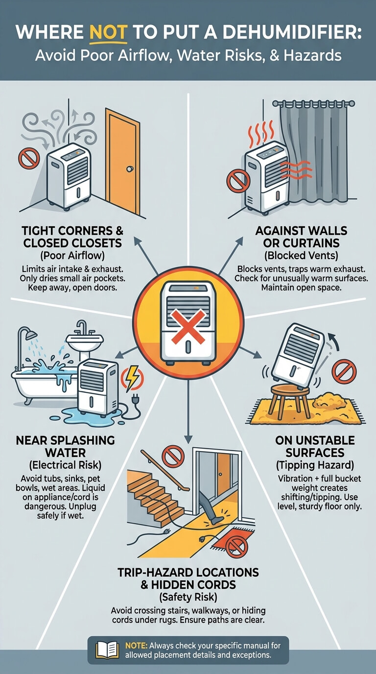 Where Not to Put a Dehumidifier