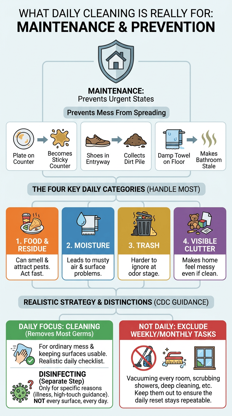 Daily Cleaning Checklist for a Tidy Home infographic section 2