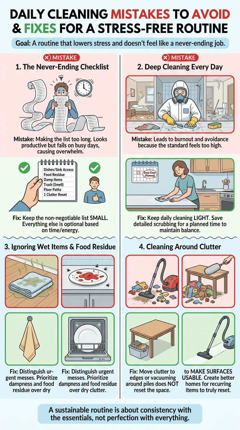 Daily Cleaning Checklist for a Tidy Home infographic section 3