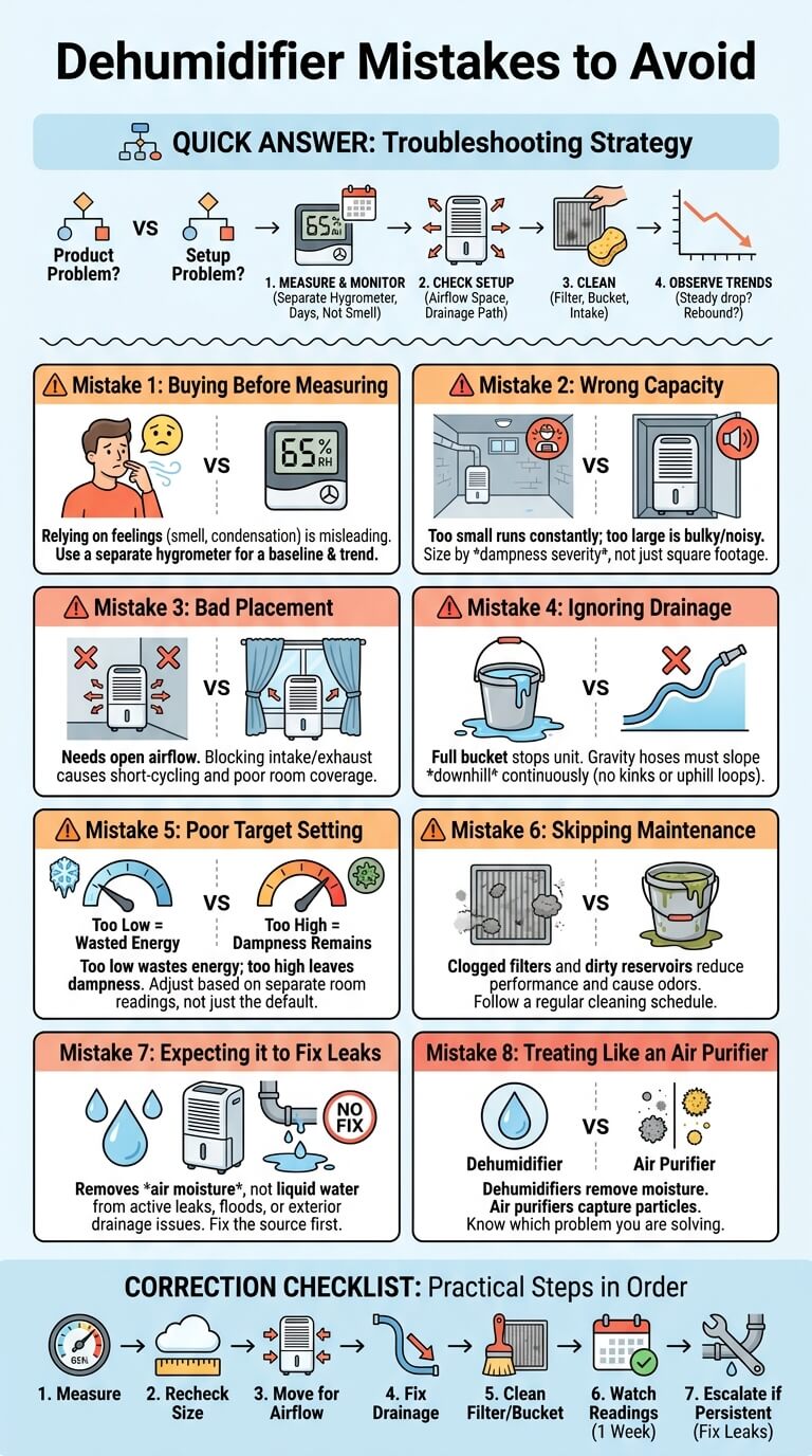 Dehumidifier Mistakes to Avoid