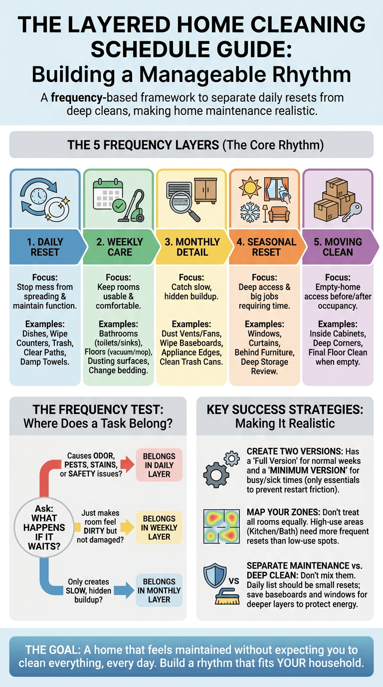 Home Cleaning Schedule Guide infographic full article