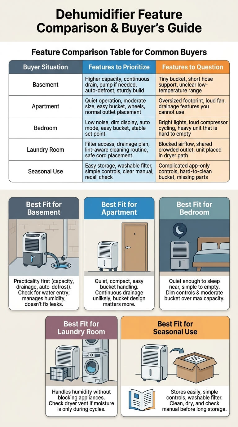 Feature Comparison Table for Common Buyers