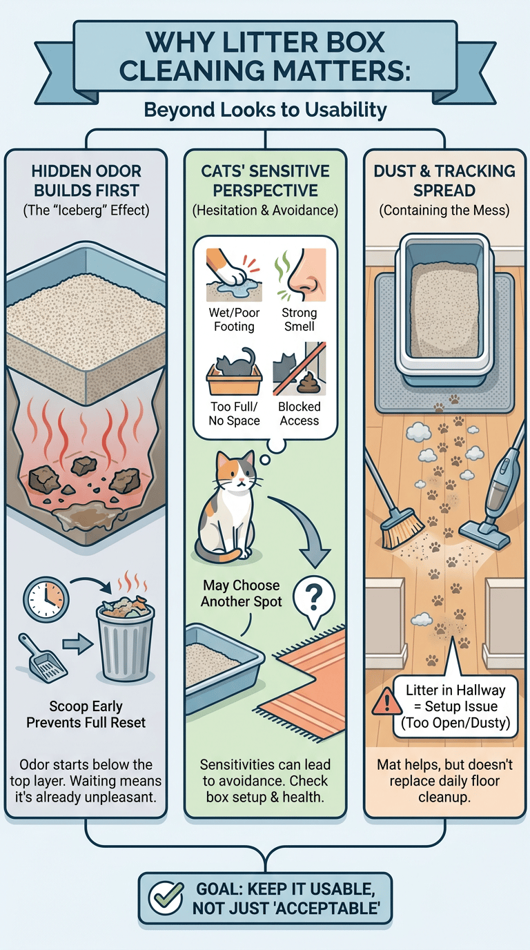 How to Clean a Litter Box infographic section 1