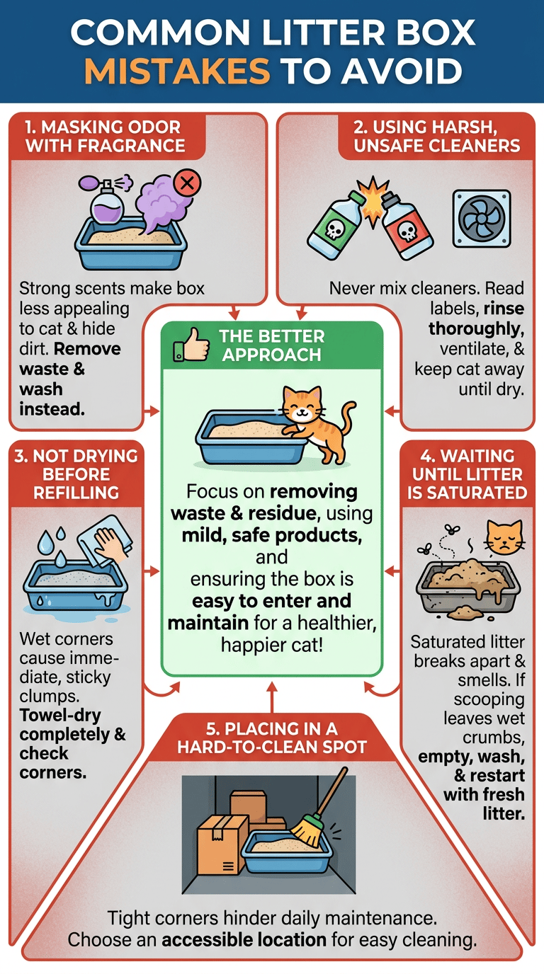 How to Clean a Litter Box infographic section 3