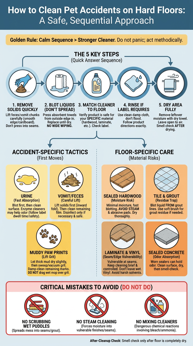 How to Clean Pet Accidents on Hard Floors infographic full article