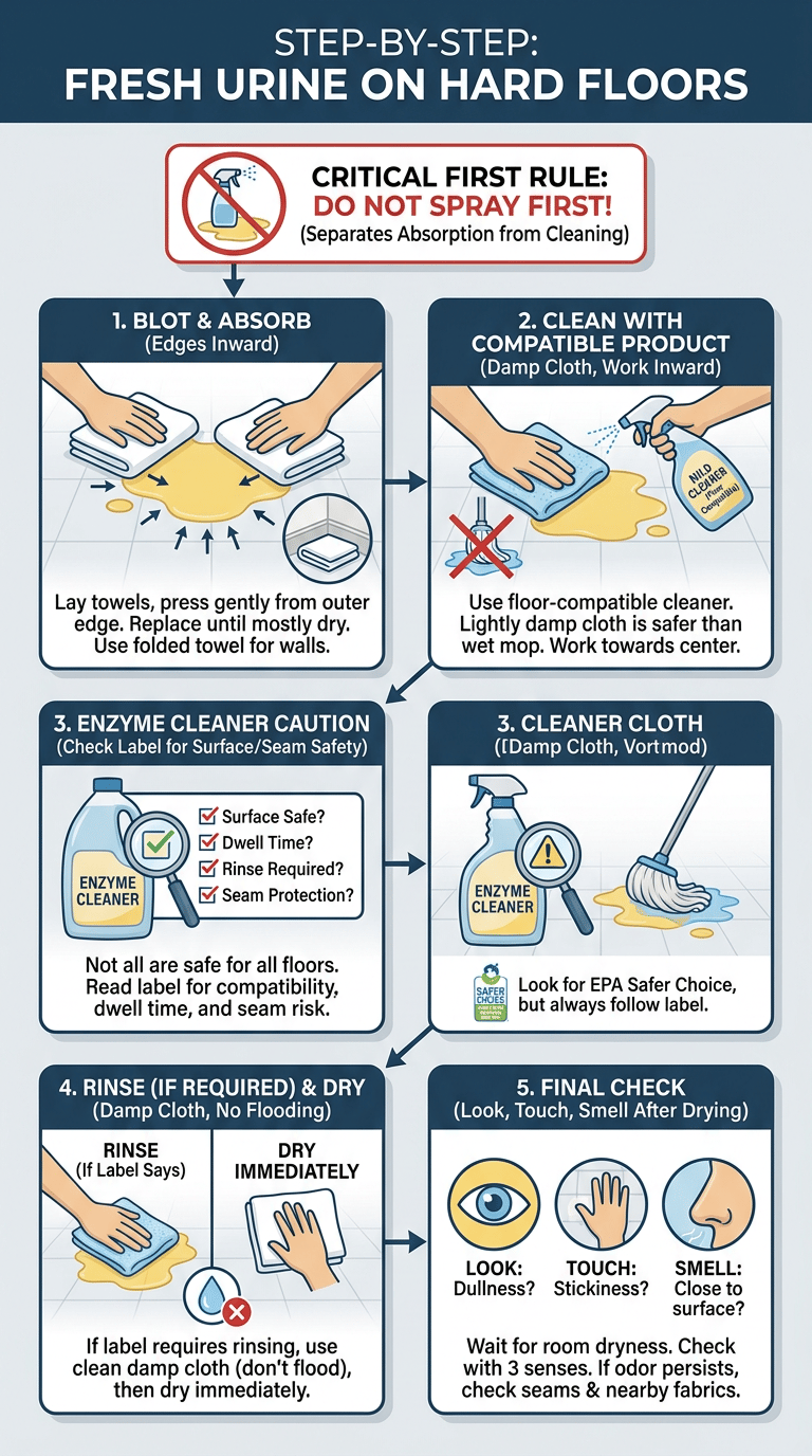 How to Clean Pet Accidents on Hard Floors infographic section 1
