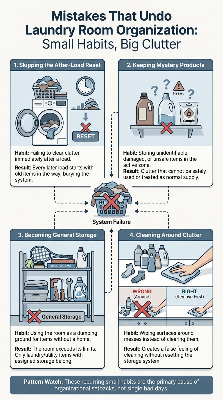 Mistakes That Undo Laundry Room Organization