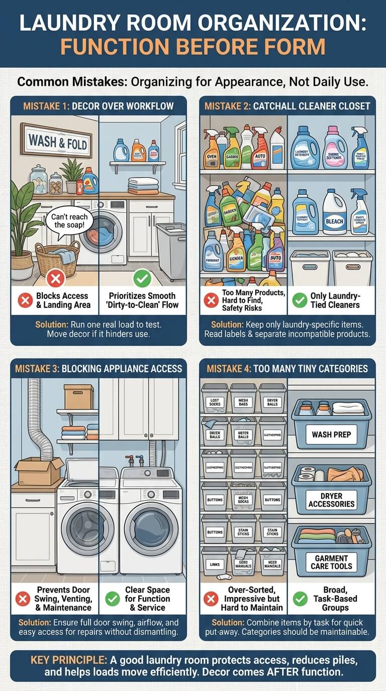 Common Mistakes When Organizing a Laundry Room