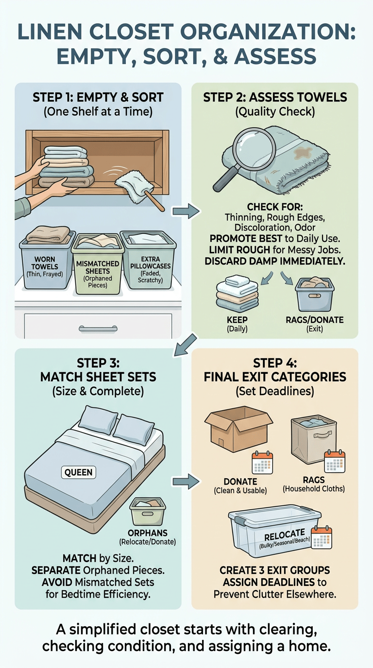 How to Organize a Linen Closet infographic section 1