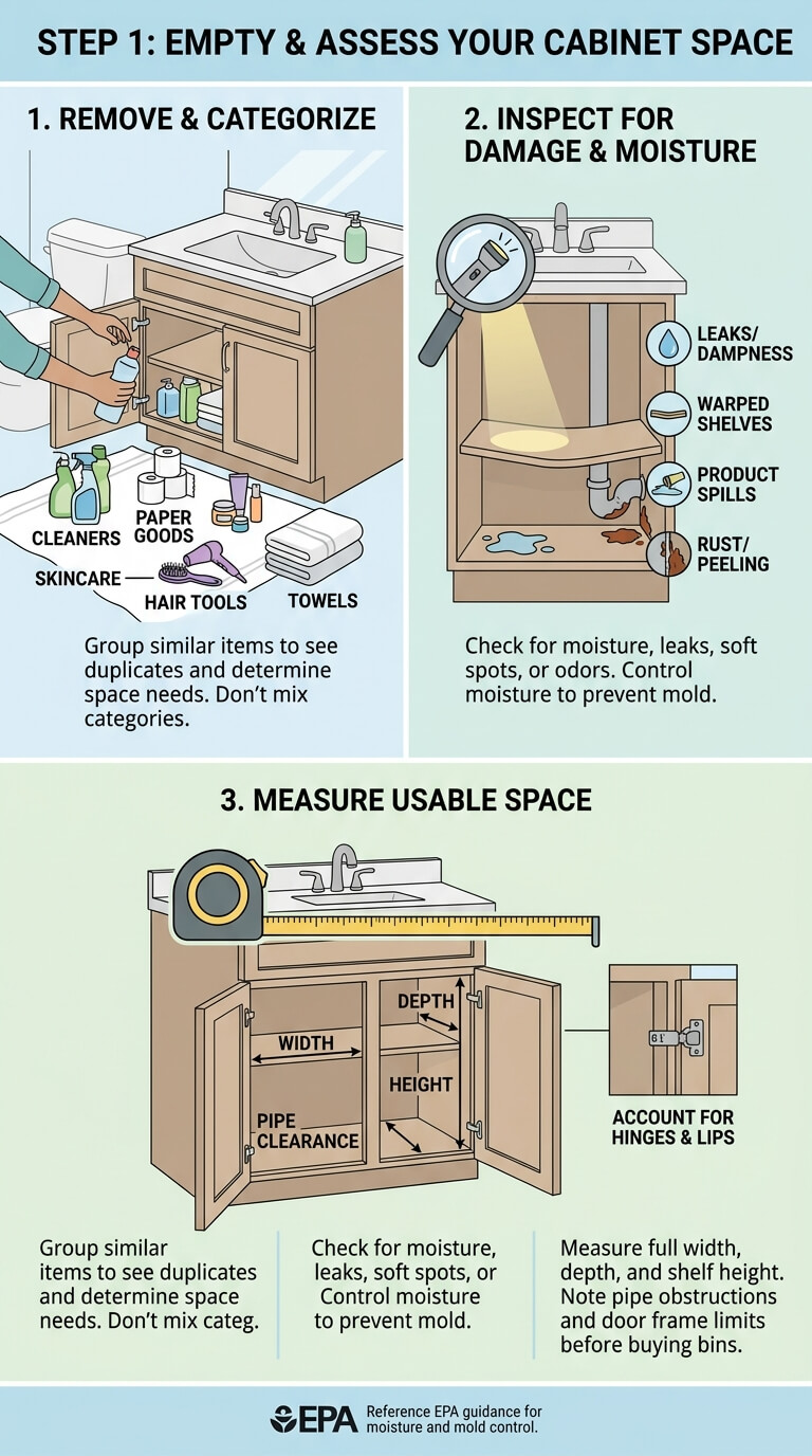 Empty the Cabinet and Check the Space