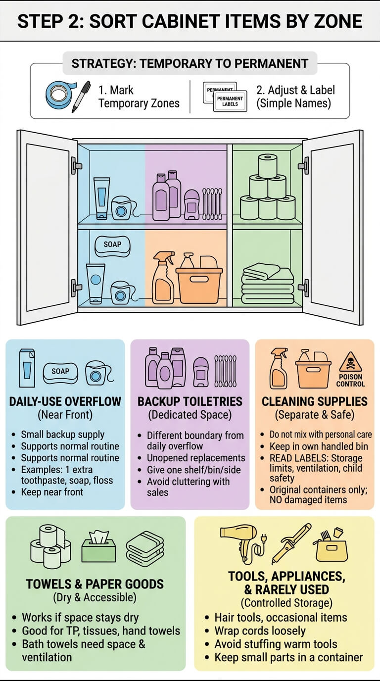 Sort Cabinet Items by Zone