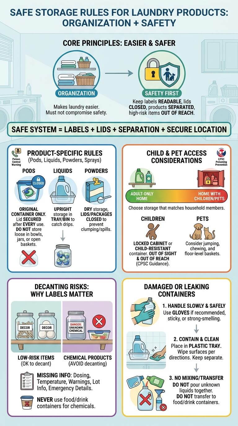 Safe Storage Rules for Laundry Products