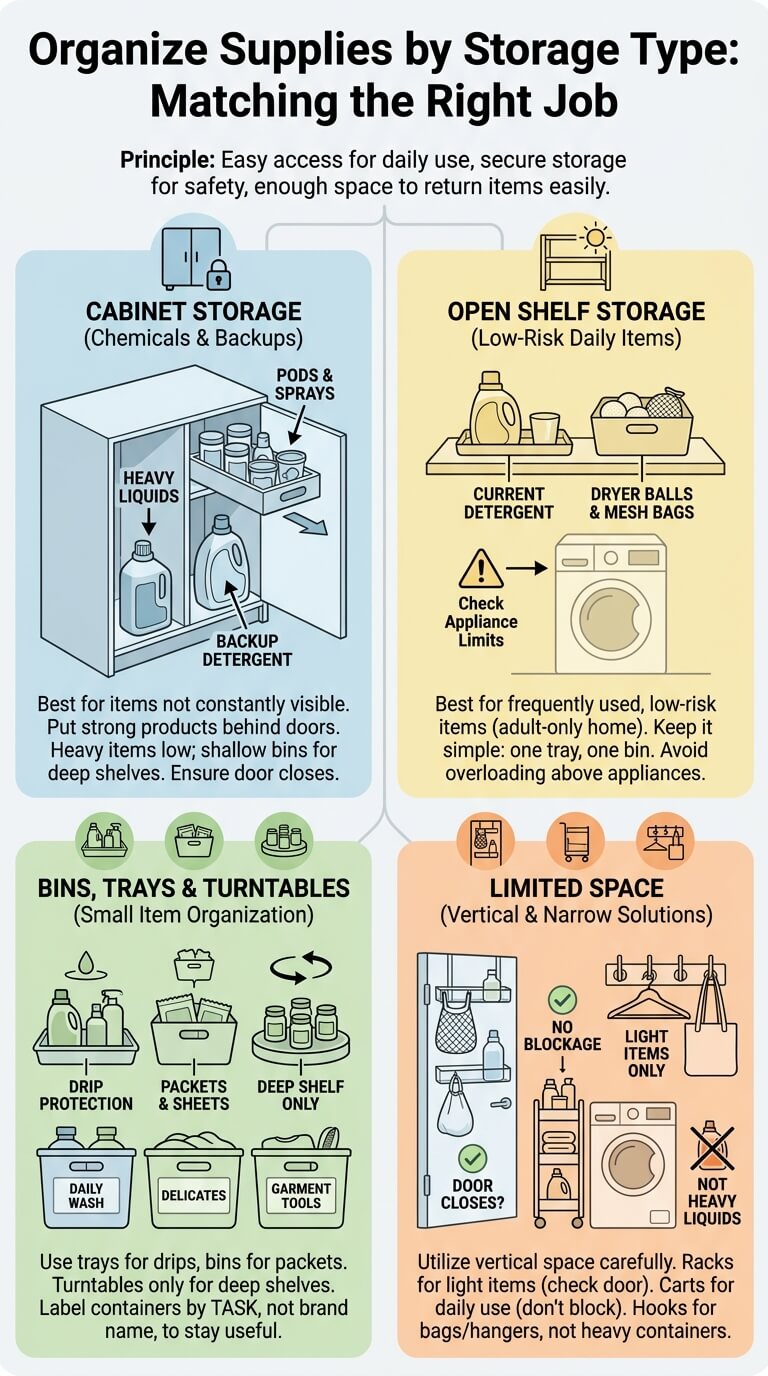 Organize Supplies by Storage Type