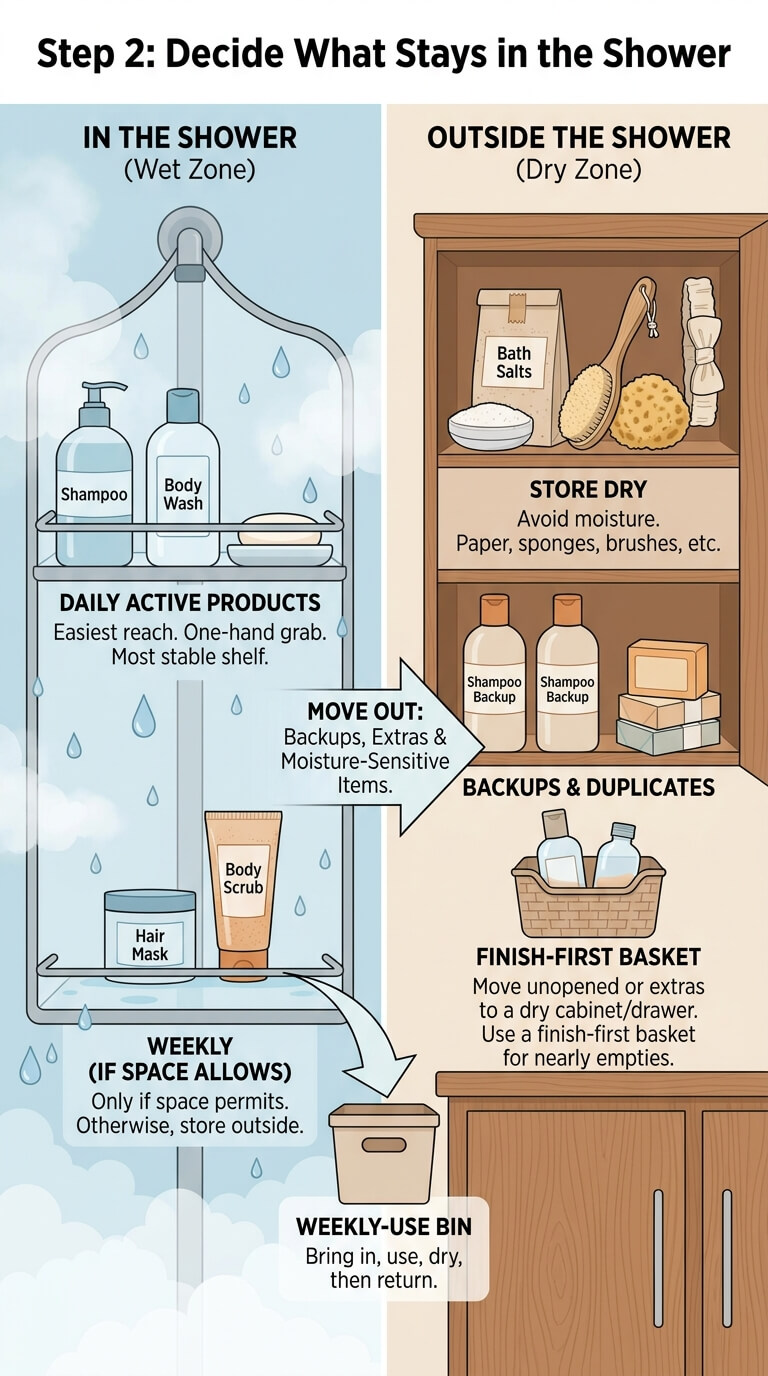 Decide What Stays in the Shower