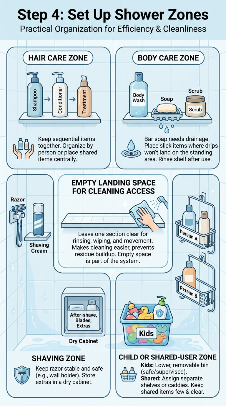 Set Up Shower Zones
