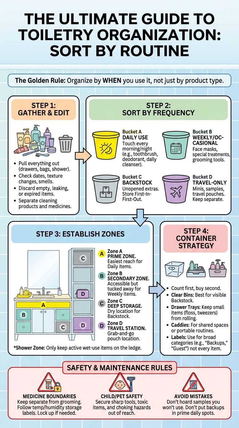 How to Organize Toiletries