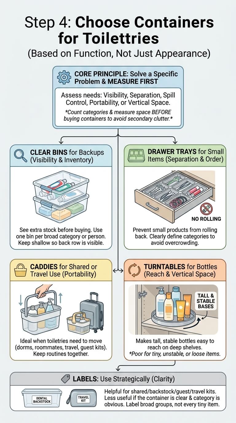 Choose Containers for Toiletries