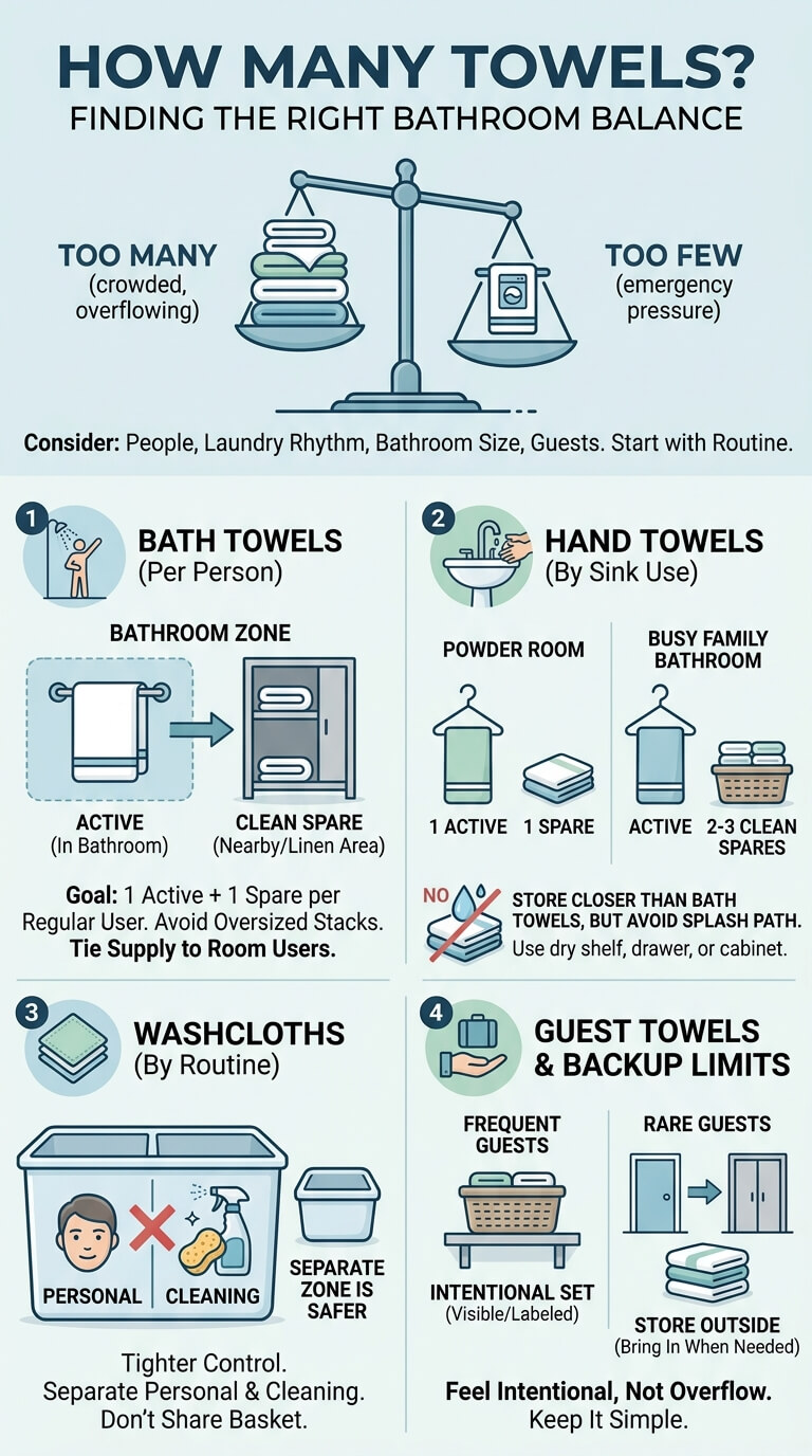 Decide How Many Towels Belong in the Bathroom
