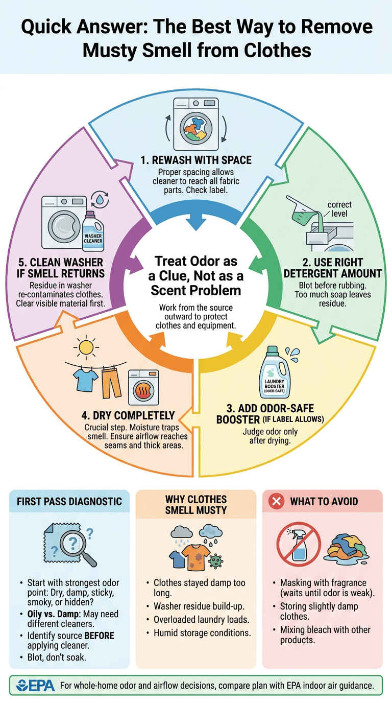 How to Remove Musty Smell from Clothes infographic section 1