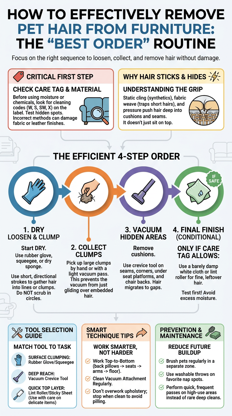 How to Remove Pet Hair from Furniture infographic full article