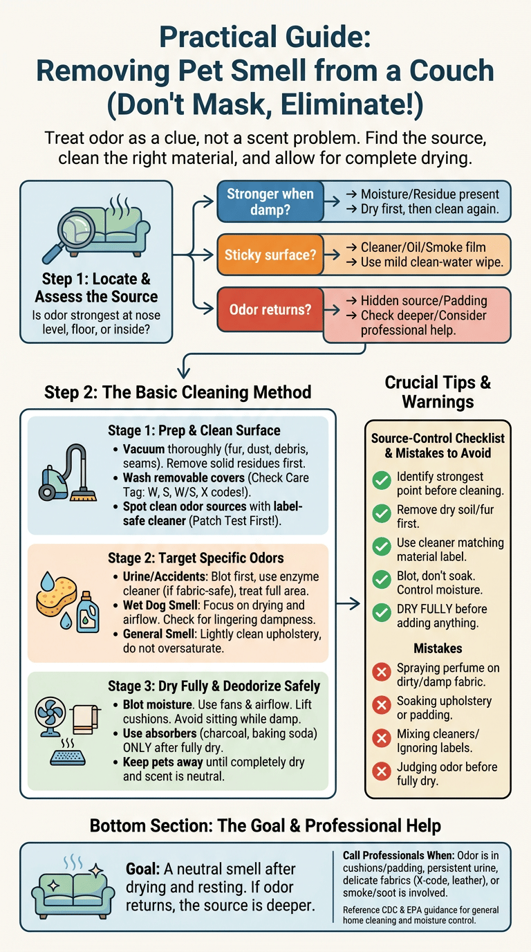 How to Remove Pet Smell from Couch infographic full article