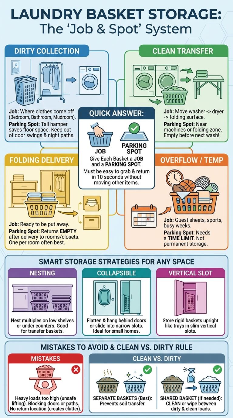 How to Store Laundry Baskets