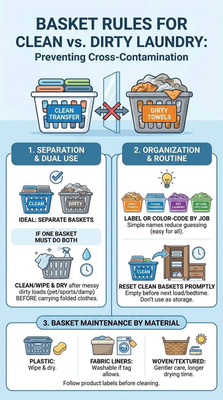 Basket Rules for Clean vs Dirty Laundry