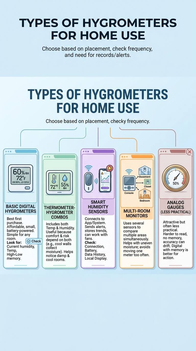 Types of Hygrometers for Home Use