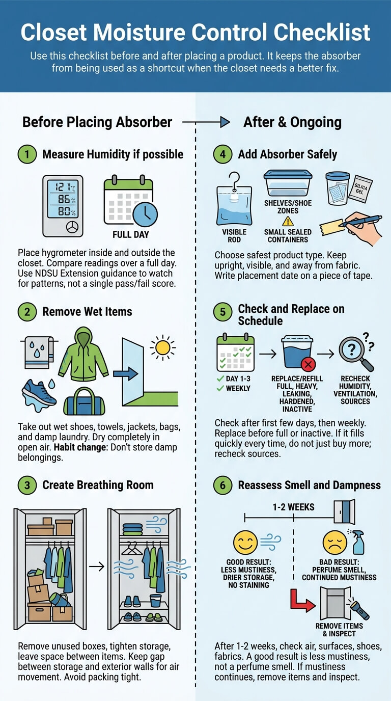 Closet Moisture Control Checklist